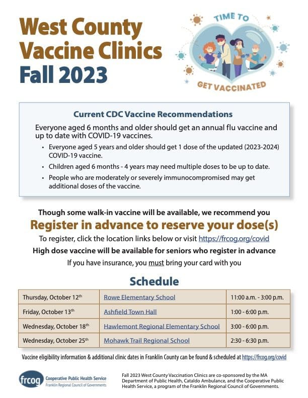 West County Vaccination Clinics Flyer September 2023